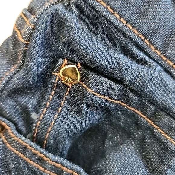 Kate Spade New York Women's High-Rise Straight Leg Wide Cuff Jeans Size 12 - Picture 7 of 9